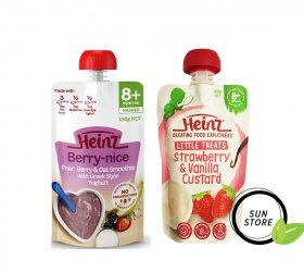 Hoa quả nghiền Heinz dành cho trẻ trên 8 tháng tuổi (Túi 120 gr)