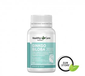 Viên uống bổ não Ginkgo Biloba Healthy Care 100 viên Của Úc 