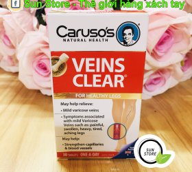 Viên uống hỗ trợ bệnh suy giãn tĩnh mạch Caruso's Veins Clear 30 viên
