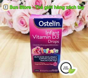 Chai bổ sung Vitamin D3 Ostelin dạng giọt 2.4ml (0 tháng - 12 tuổi)