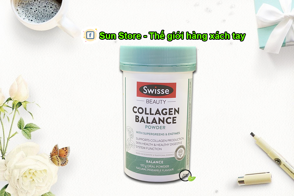 Collagen Dạng Bột Swisse Beauty Collagen Balance Powder 120g