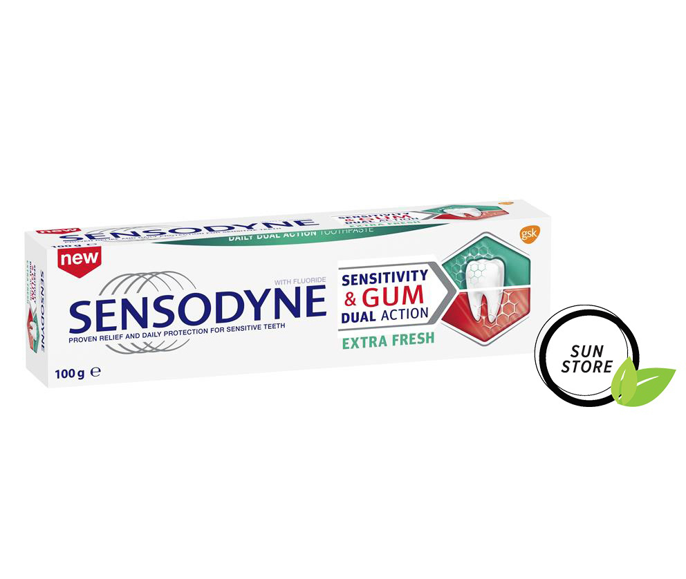 Kem đánh răng Sensodyne Sensitivity & Gum dual action Extra Fresh 100g