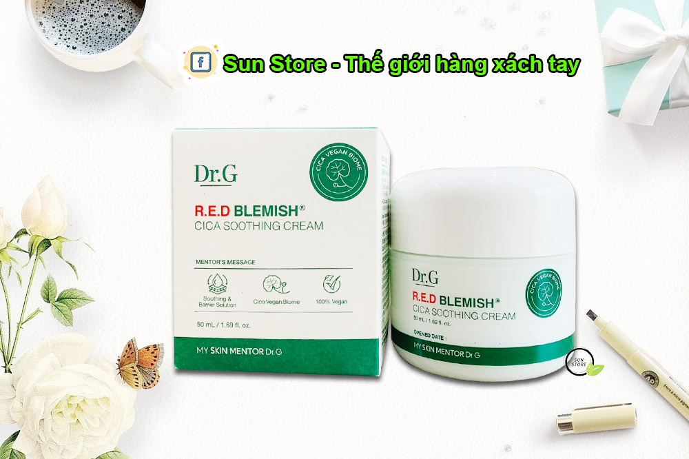 Kem dưỡng Rau Má Dr.G Red Blemish Cica Soothing Cream 50ml Hàn Quốc