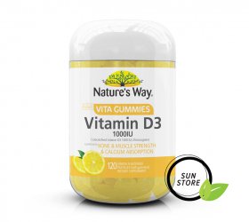 Kẹo dẻo Nature's way Vitamin D3 1000IU 120 viên