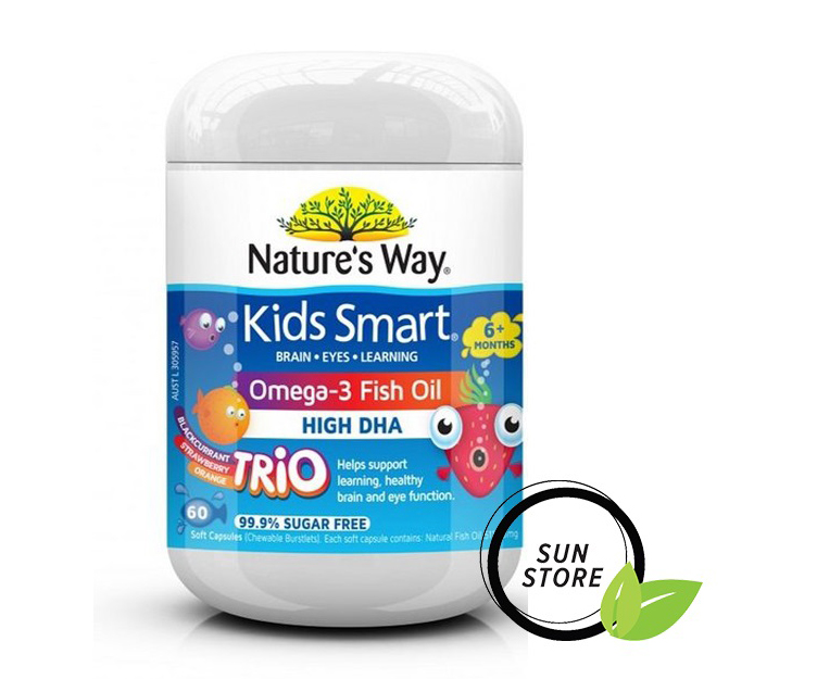 Kẹo Kids Smart bổ sung Omega 3, dầu cá, DHA H/60v