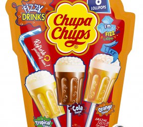 Kẹo Chupa Chups Fizzy Drinks 90g  bịch 6 cây của Úc