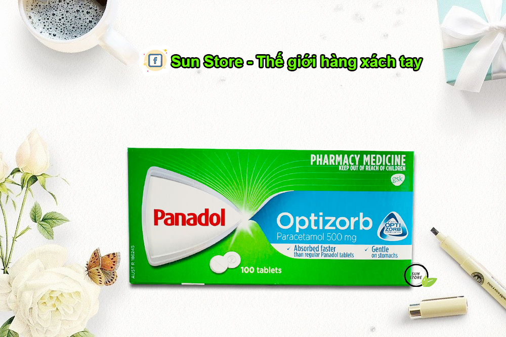 Panadol Optizorb Paracetamol 500mg hộp 100 viên