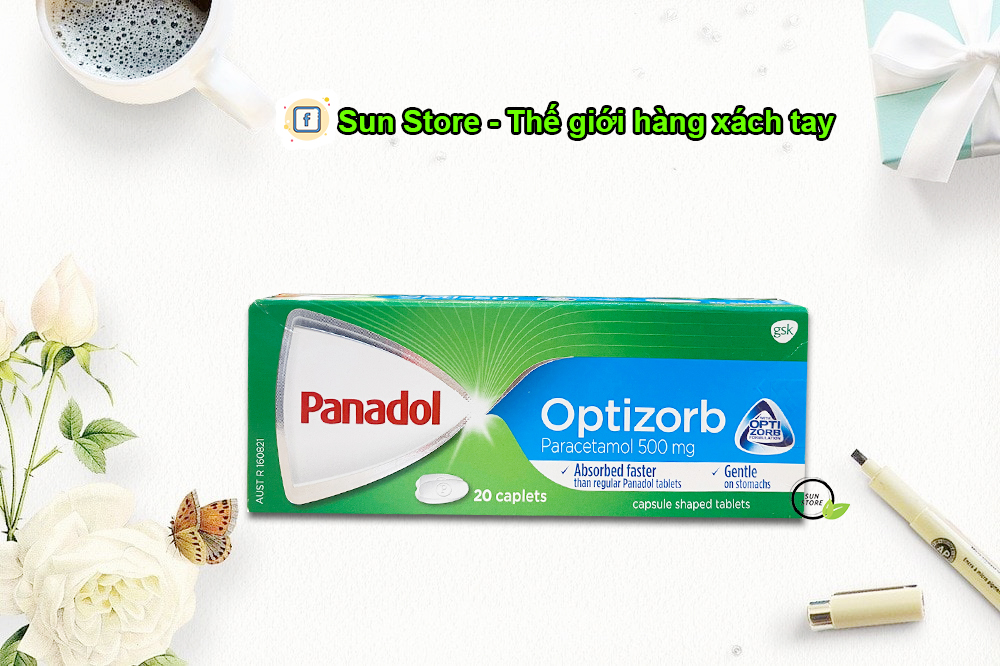 Panadol Optizorb Paracetamol 500mg hộp 20 viên
