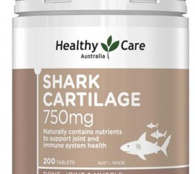 Shark Cartilage 750mg Healthy Care 200 viên - Sụn Vi Cá Mập - Ngăn ngừa, điều trị các bệnh về xương khớp của Úc
