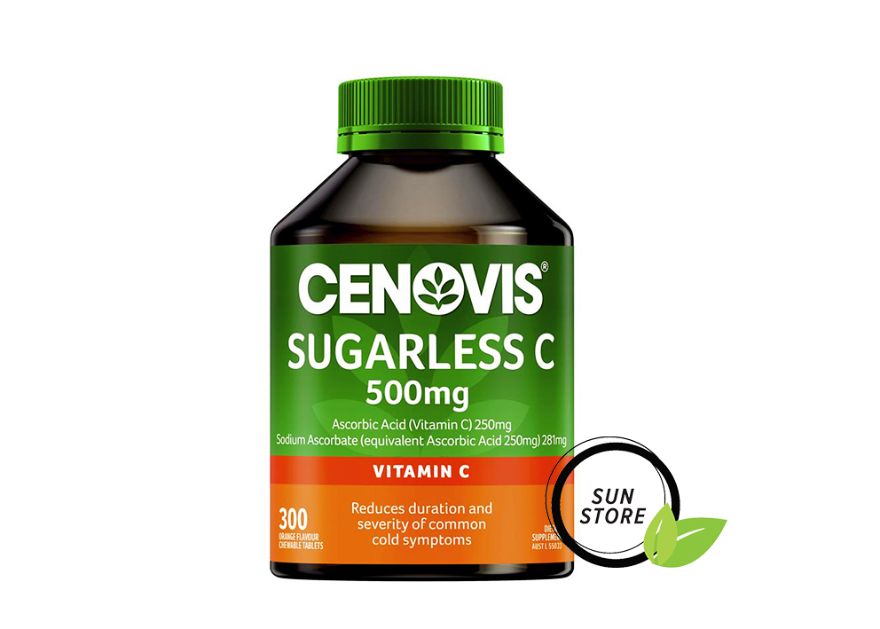 Viên Nhai Vitamin C Cenovis Sugarless 500mg 300 Viên