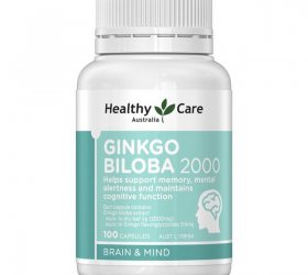 Viên uống bổ não Ginkgo Biloba Healthy Care 100 viên Của Úc 