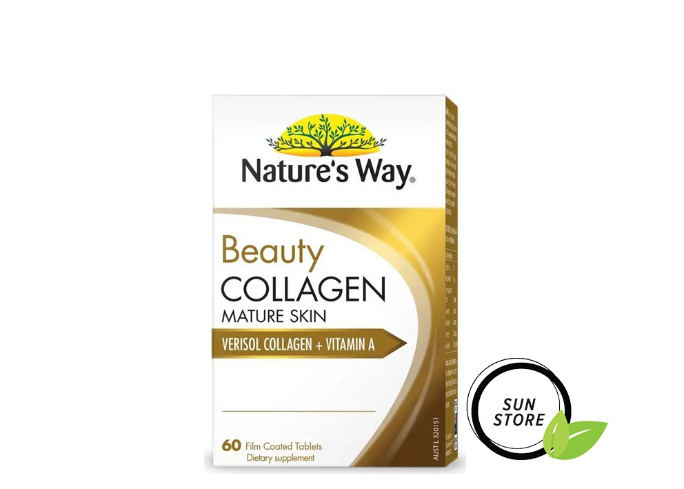 Viên Uống Collagen dành cho da lão hóa Natures Way Beauty Collagen Mature Skin 60 viên